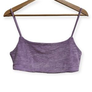 Nia The Brand Terry Bralette‎ Lilac Medium NWT